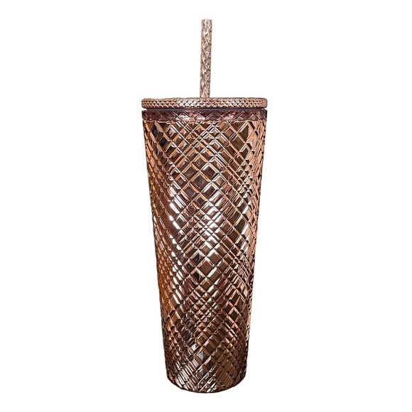 Copied - Starbucks 2021 Winter Holiday Jeweled Rose Gold Cold Beverage Tumbler - Picture 2 of 4